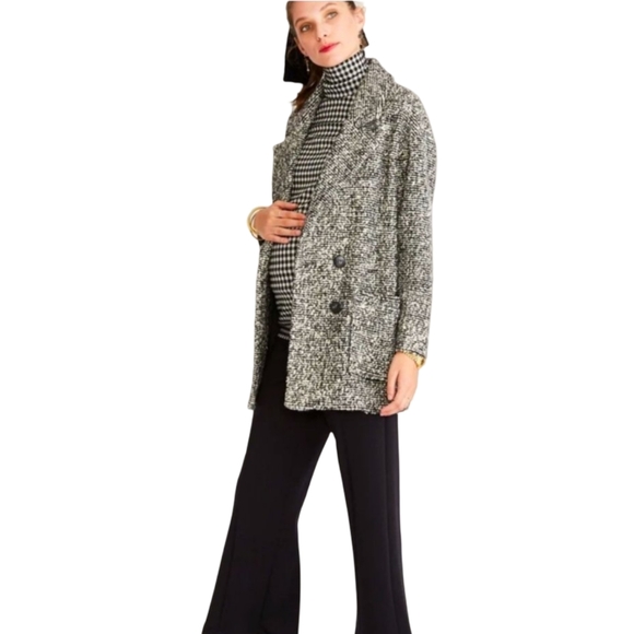 HATCH Maternity Tweed Coat - Picture 2 of 15